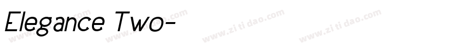 Elegance Two字体转换